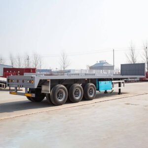 40ft flatbed semi trailer with 3 axles for container transport