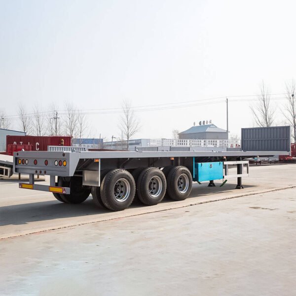40ft flatbed semi trailer with 3 axles for container transport