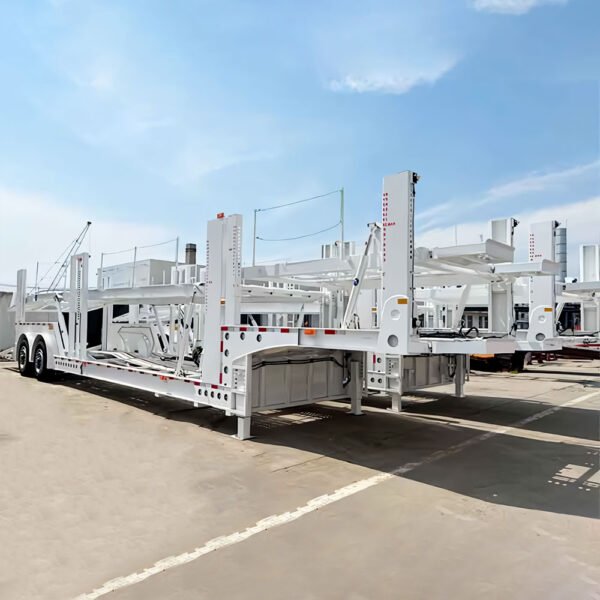 ZW Group 2 Axle Double Deck Car Carrier Semi Trailer with upper and lower decks, suitable for vehicle transport