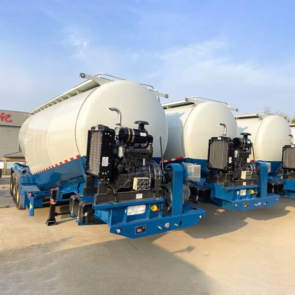 3 axle 40 ton cement tanker trailer for bulk powder transport