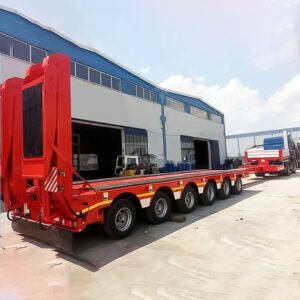 6 axle 120 ton extendable lowbed trailer