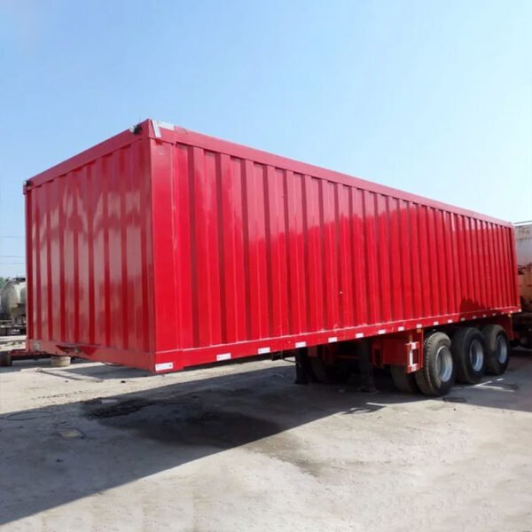 ZW Group 3 axles cargo box semi trailer front view