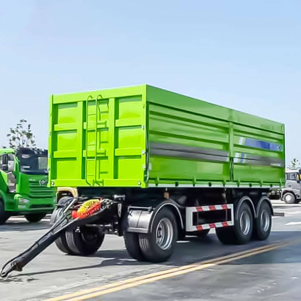 Full drawbar trailer transporting heavy and oversized loads