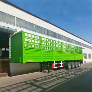 ZW Trailer 4 Axle 80T Fence Semi Trailer for bulk cargo and side wall transport