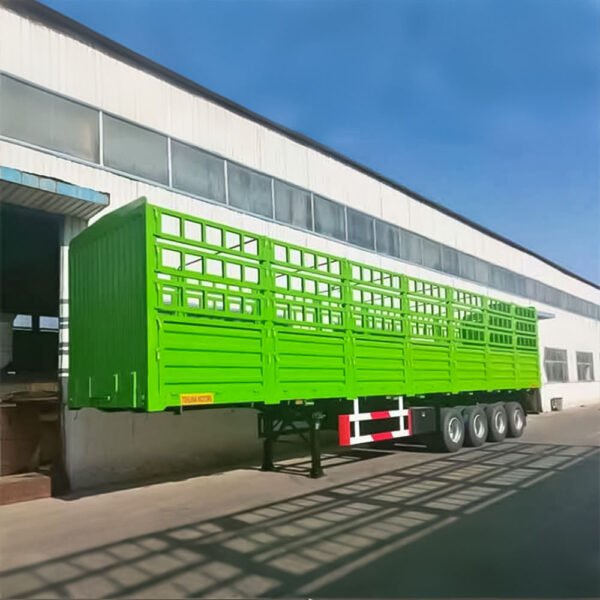ZW Trailer 4 Axle 80T Fence Semi Trailer for bulk cargo and side wall transport