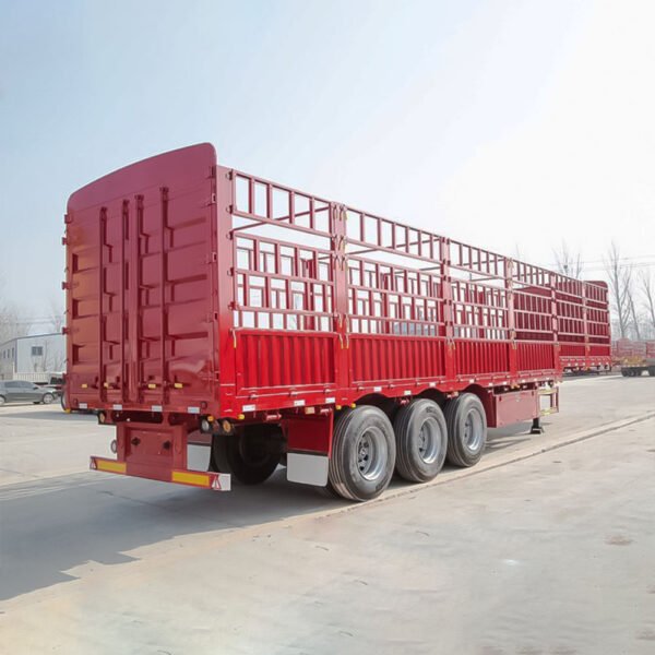 3 Axle 60T Fence Semi Trailer for heavy-duty cargo transport