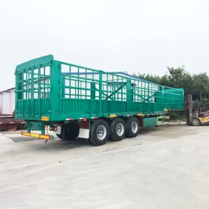 3 Axle 60T Fence Cargo Semi Trailer by ZW Group for heavy-duty cargo transport, side wall reinforced, tri-axle chassis