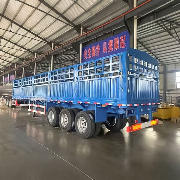 60Ton Fence Cargo Semi Trailer, 3 Axle Fence Semi Trailer for Heavy-Duty Cargo Transport