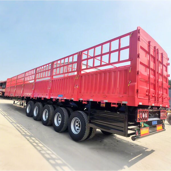 ZW Group 5 Axle 80T Fence Cargo Semi Trailer for heavy-duty transport