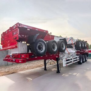 3 Axle 40ft Container Skeleton Semi Trailer for ISO container transport