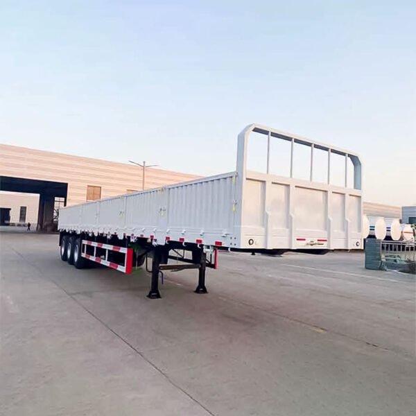 3 Axle Wall Side Semi Trailer for bulk cargo and industrial transport