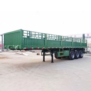 3 Axle 40FT Sidewall Semi Trailer with detachable side walls for bulk cargo and container transport
