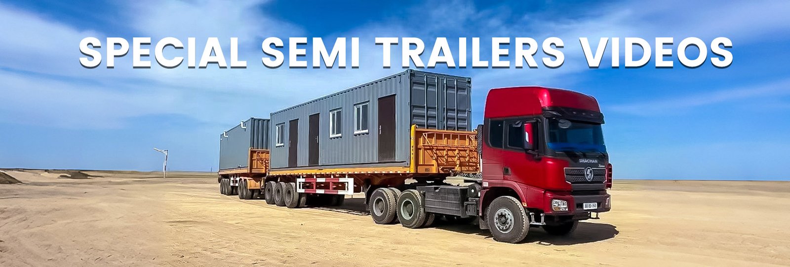 Special semi trailers in operation including car carrier, interlink, and full trailers