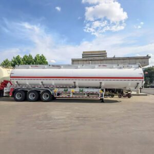 45,000L fuel tanker semi trailer with 3 axles by ZW Group, featuring corrosion-resistant tank and heavy-duty load-bearing design