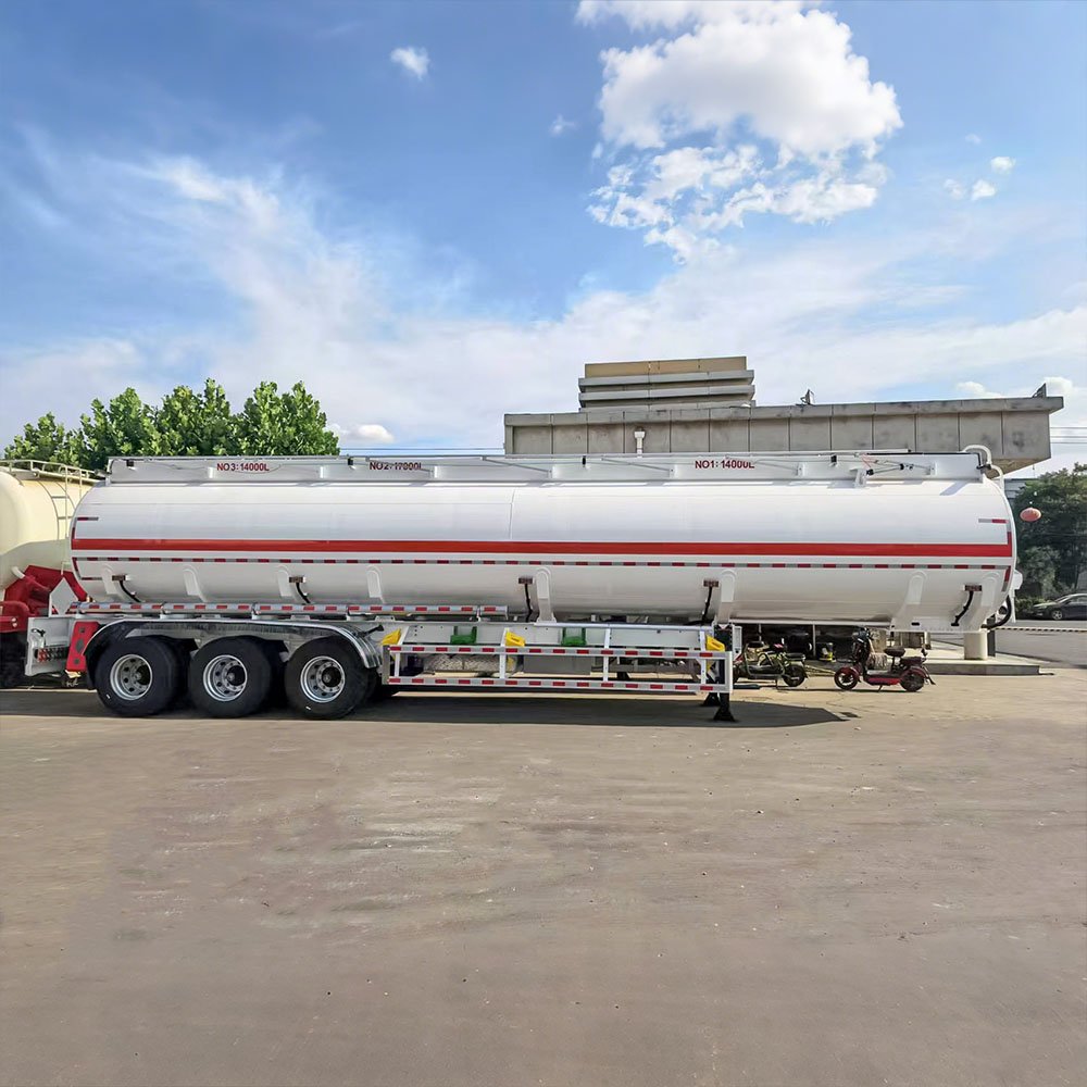 45,000L fuel tanker semi trailer with 3 axles by ZW Group, featuring corrosion-resistant tank and heavy-duty load-bearing design