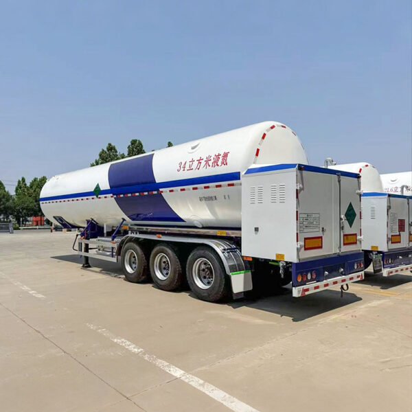 34m³ LPG semi trailer – heavy-duty LPG tank trailer with 29,260kg payload, triple-axle design, and advanced safety features for LPG transport.