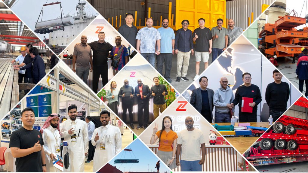 Overseas customers visiting ZW semi trailer factory for inspection, contract signing and trailer shipment, serving Africa and Middle East markets