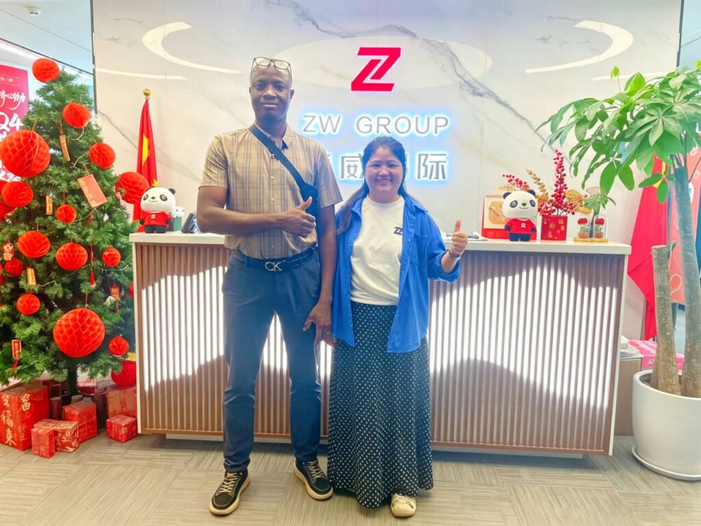 Mali client visiting ZW Group for flatbed semi trailers