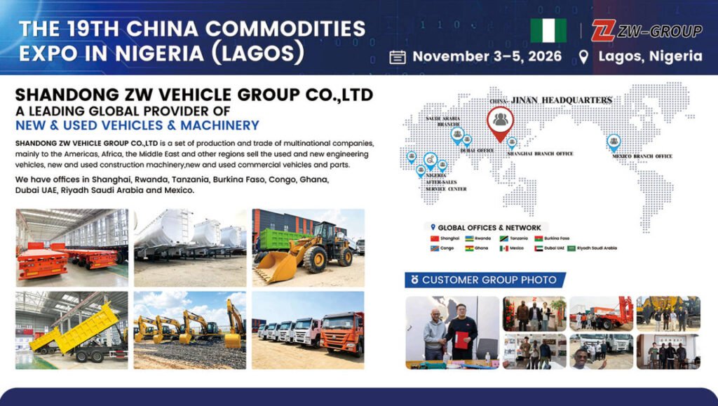 ZW Group semi-trailer products and customer cases for Nigeria Expo 2026