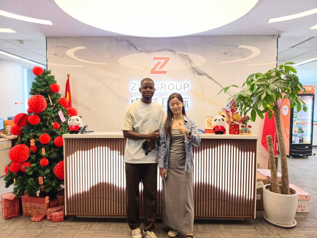 Liberia client visiting ZW Group semi-trailer supplier